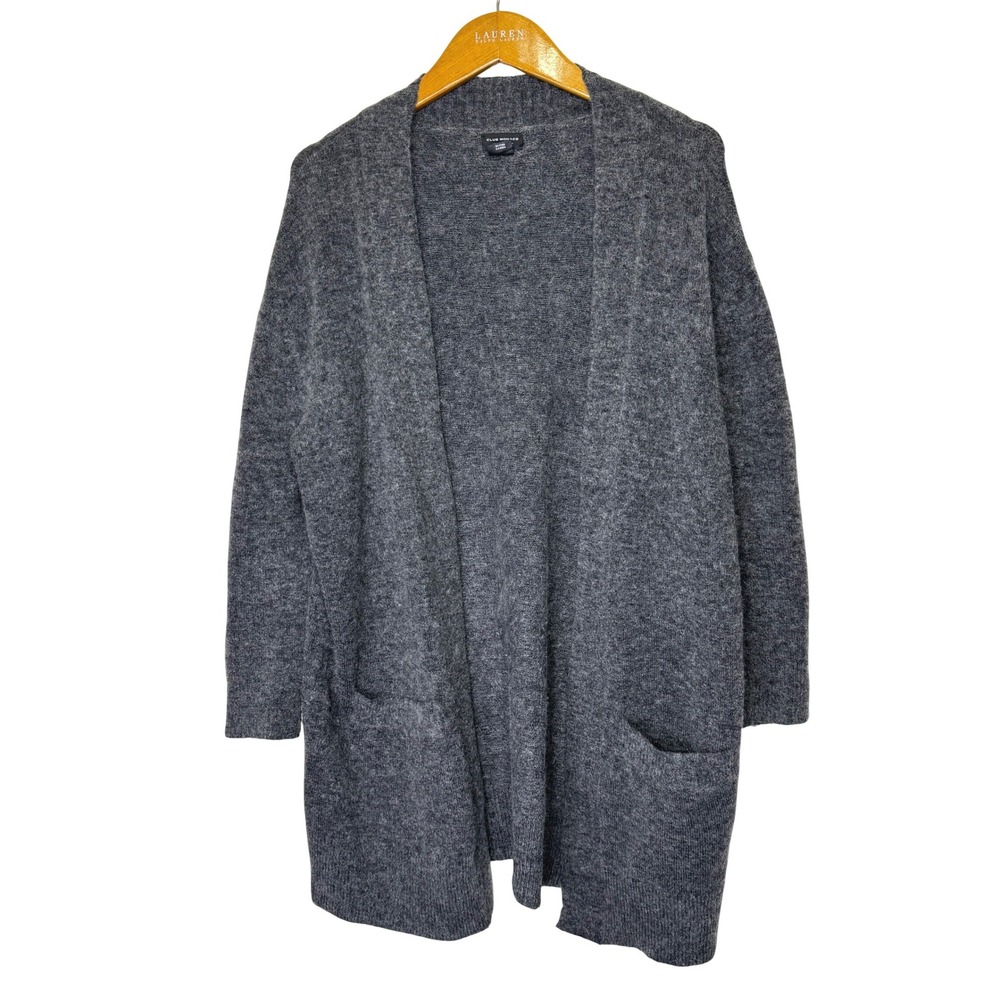 Club Monaco Mohair Blend Long Cardigan XS Gray